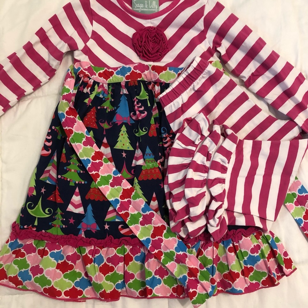 4 Sage & Lilly Christmas Tree dress pants